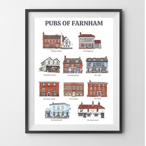IMPRESSION A5, A4 ou A3 | Pubs de Farnham sans cadre