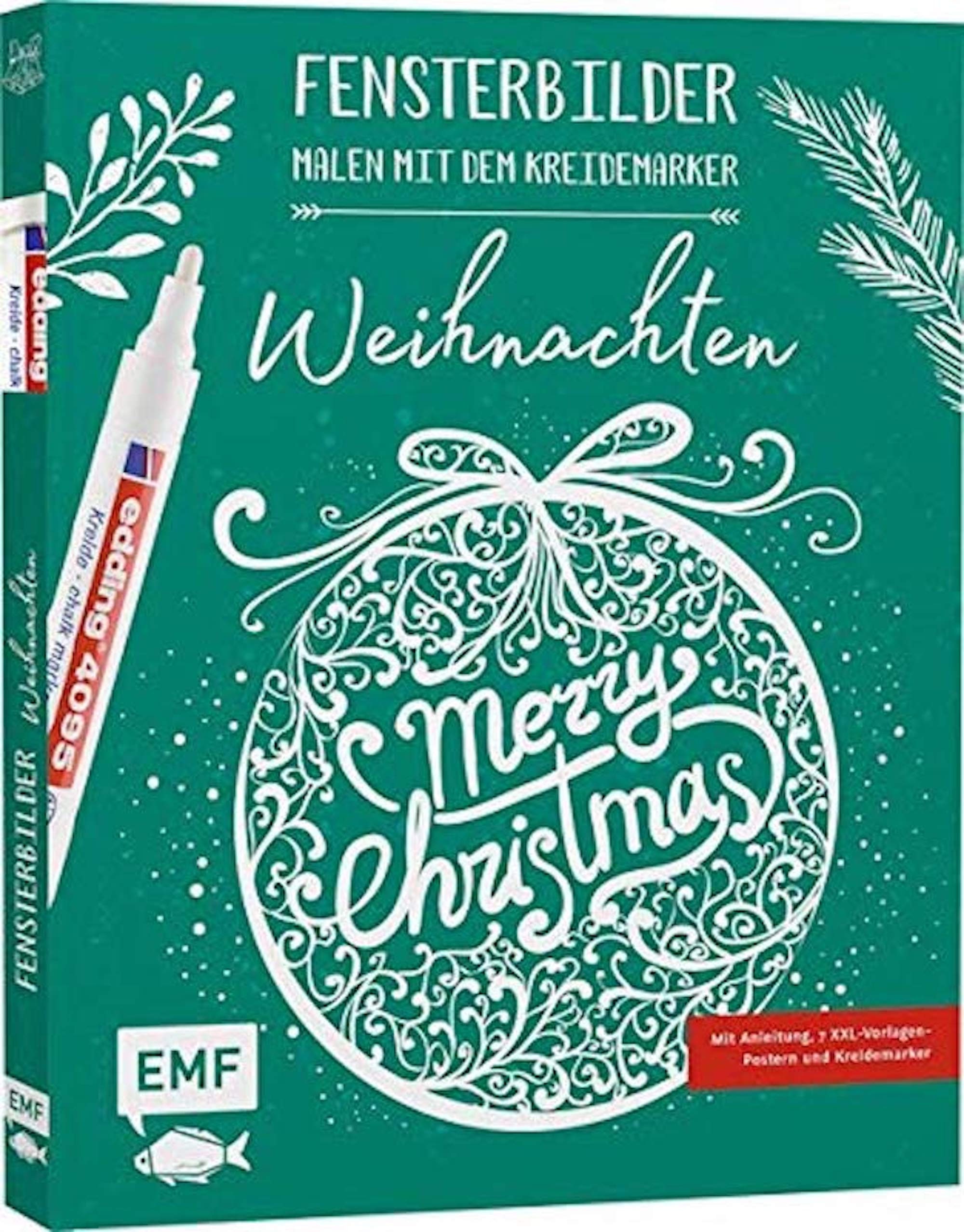 Fensterbilder  Malen mit dem Kreidemarker  Weihnachten  EMF Verlag