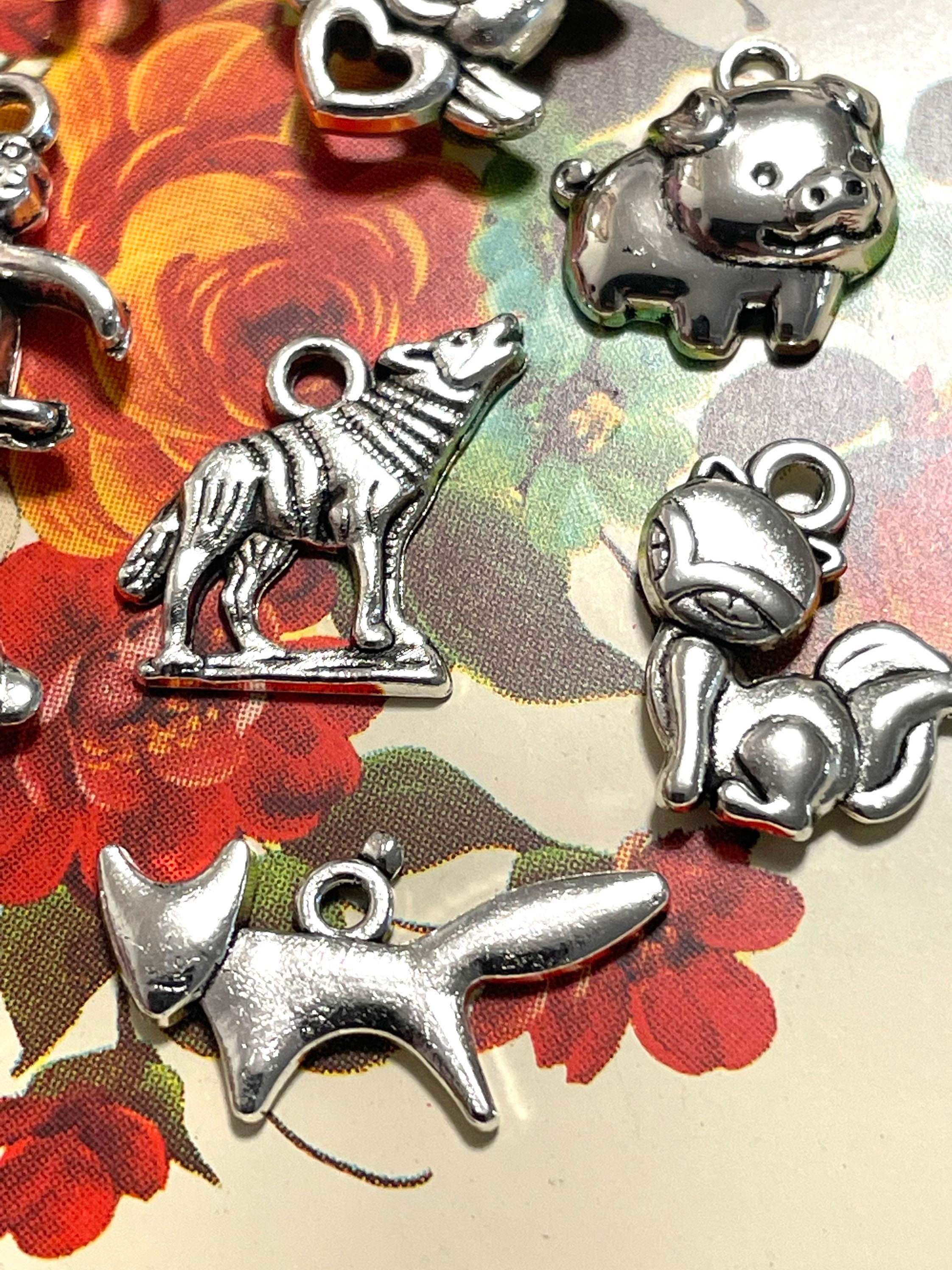 15 Animal & Wildlife Charm Assortment silver metal charms for Etsy