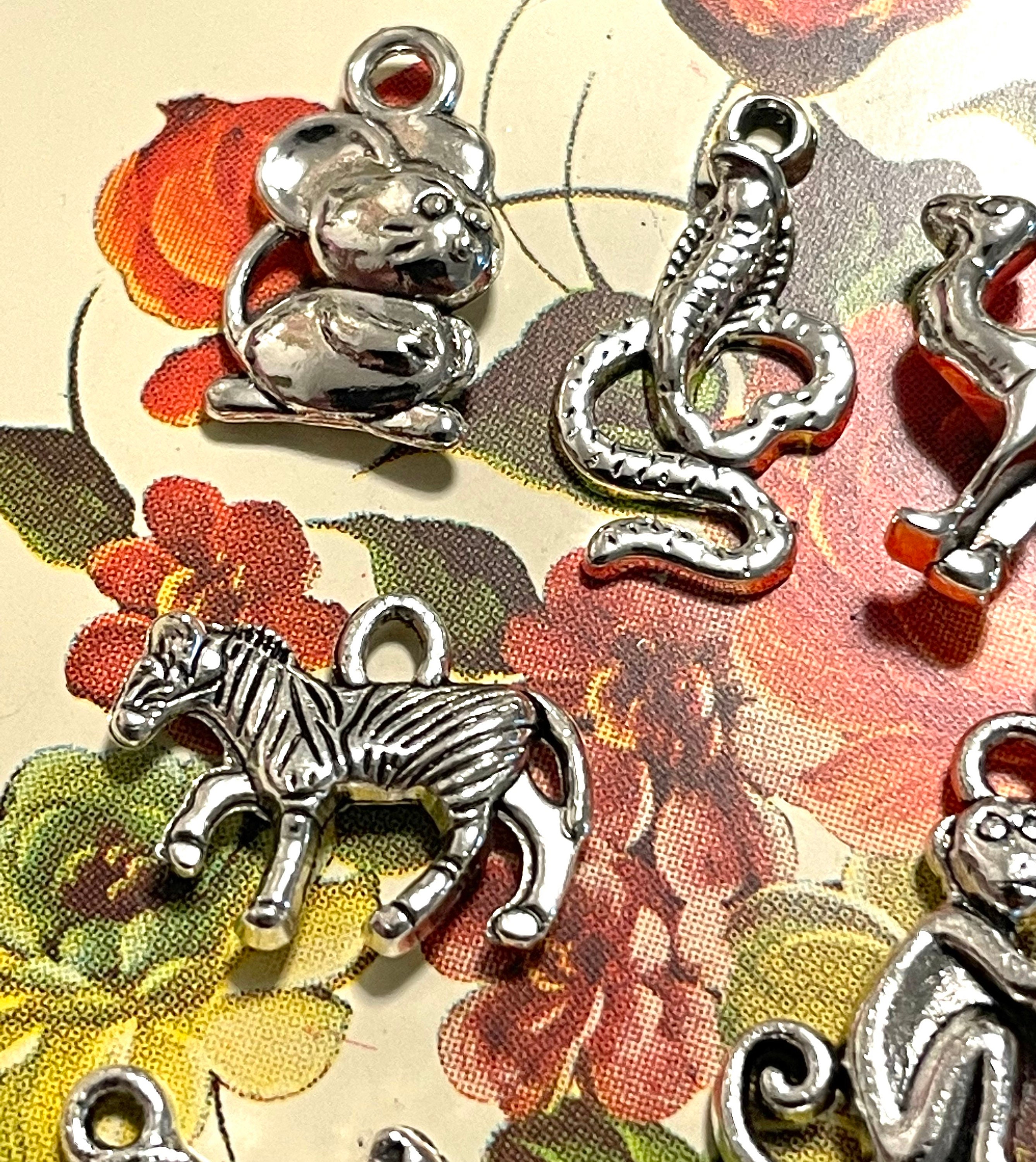 15 Animal & Wildlife Charm Assortment silver metal charms for Etsy