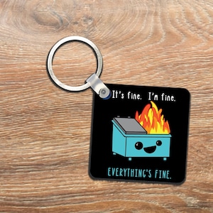 Dumpster Fire Keychain