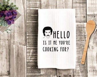 Hello Is it Me You’re Cooking For Waffle Kitchen Towel