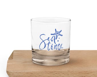 Sea Time Rocks Glass – Beach House Coastal Drinkware