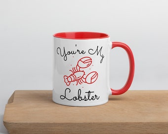 Você é minha caneca de lagosta, caneca de lagosta, caneca exclusiva, caneca fofa, caneca de café, caneca adorável, canecas de amor, presente de aniversário fofo, presente para parceiro, caneca