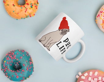 Taza de café Pug Life: un regalo divertido para los amantes de los perros