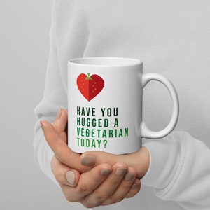 Funny Vegetarian Mug, Funny Vegetarian Gift, Birthday Vegetarian Gift, Gift for Vegetarian, Yes I Get Enough Protein Mug Funny Vegan Mugs