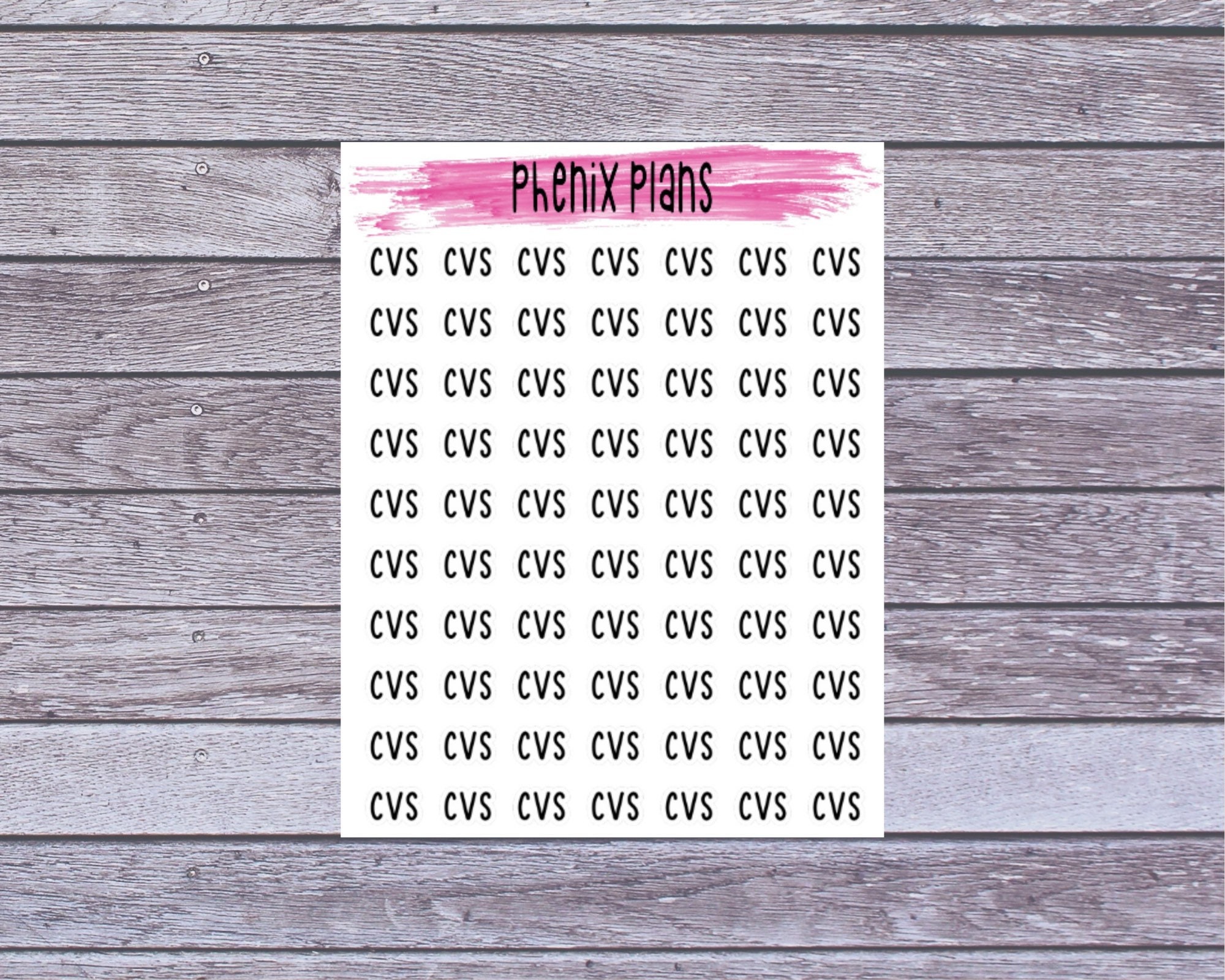 CVS Script Stickers for Paper Planners Plum Paper Erin Etsy España