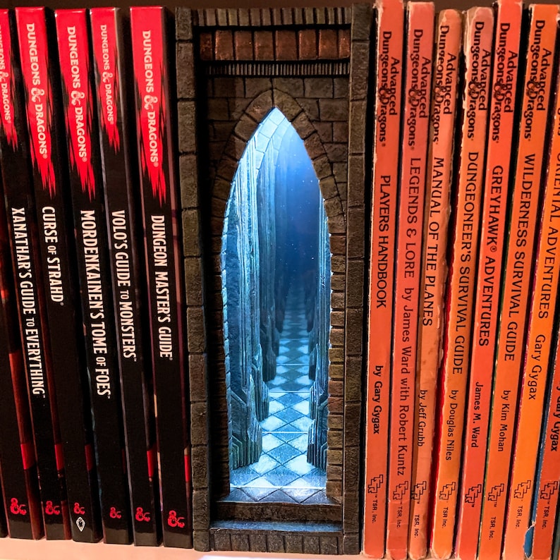 Infinity Mirror Book Nook Shelf Insert / Diorama - RPG 