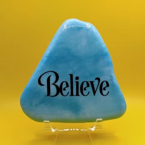 Acrylic Painted Inspirational Rock, Acrylic Rock, Painted Rock, Faded Painted Rock, Gift, Home Decor
