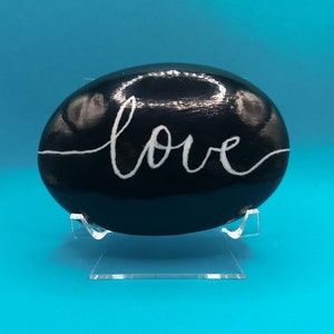 Acrylic Painted Inspirational Rock, Acrylic Rock, Love Theme Art, Painted Rock,  Valentine&#39;s Gift, Home Decor