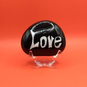 Acrylic Painted Inspirational Rock, Acrylic Rock, Love Theme Art, Painted Rock,  Valentine&#39;s Gift, Home Decor