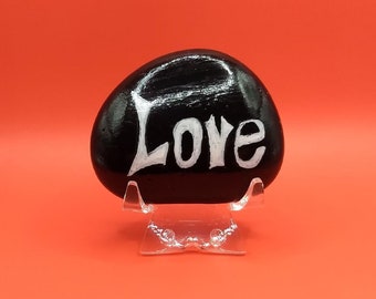 Acrylic Painted Inspirational Rock, Acrylic Rock, Love Theme Art, Painted Rock,  Valentine's Gift, Home Decor