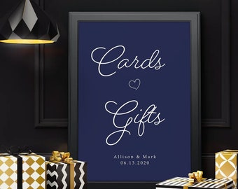 Minimalist Cards and Gifts Sign | Modern Wedding Sign Template | Wedding Gifts Sign | Bridal Shower Gift Sign | Baby Shower Gift Sign