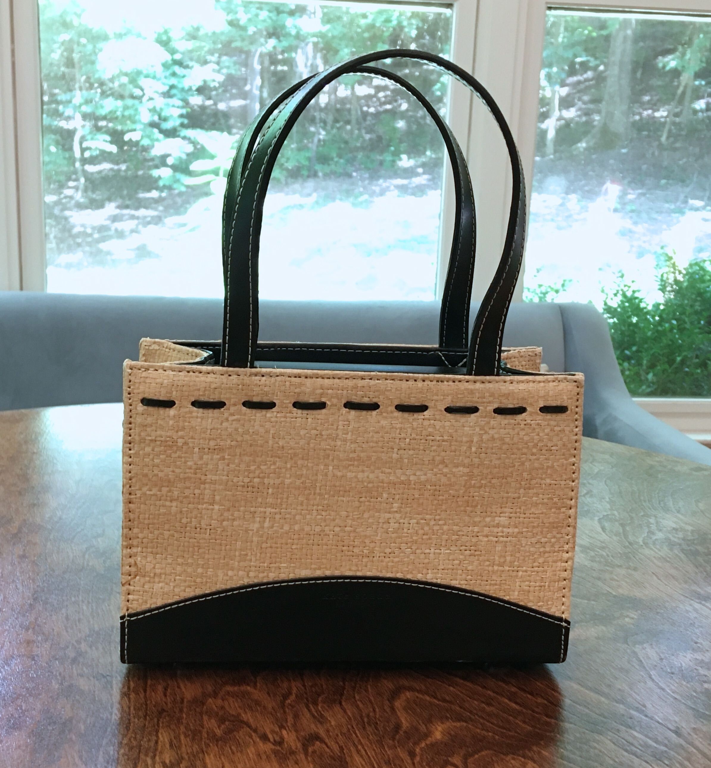 Kate Spade Straw And Leather Purse