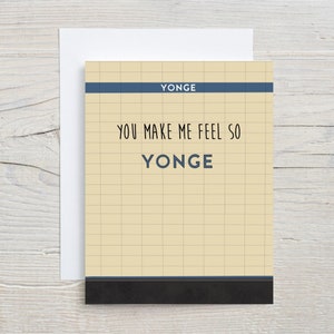 SENTIMENT YONGE Carte De Vœux | Toronto | Carte de l'Ontario