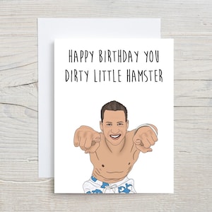 Joyeux anniversaire petit hamster sale carte de vœux | Carte d'anniversaire amusante