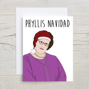 Carte Phyllis Navidad | Carte de Noël drôle | Années 2000