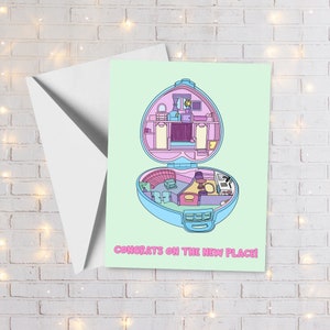 Félicitations pour le nouveau marque-place | Pendaison de crémaillère | Rétro