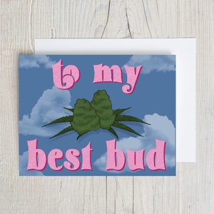 Carte Best Bud | Carte BFF drôle | Culture populaire