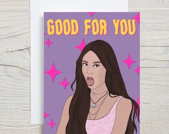 Good For You Card | Funny BFF | Congratulations Card | Pop Culture