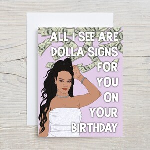 Dollar Sign Bday Card | Funny Birthday Card | Pop Culture