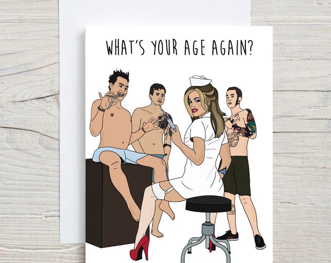 Whats your age again card etsy