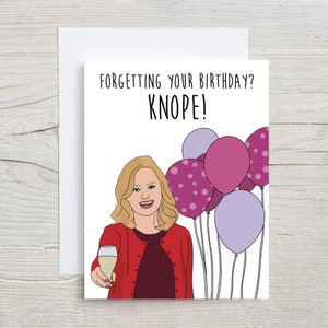 Knope ! carte d'anniversaire | Carte d'anniversaire amusante