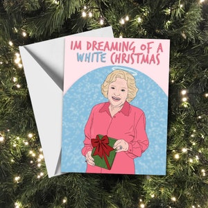 Une carte de Noël blanche | Carte de Noël drôle | Doré