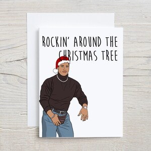 Carte Rockin' Around the Christmas Tree | Carte de Noël drôle | Années 2000