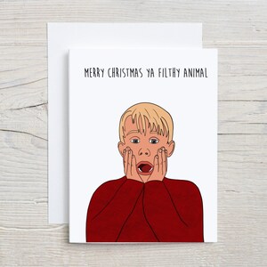 Joyeux Noël Ya carte animal sale | Carte de Noël drôle | Années 90