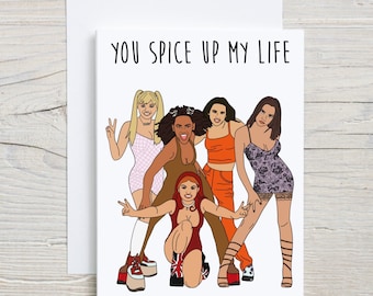 You Spice Up My Life Card | Funny Love Card | Pop Culture