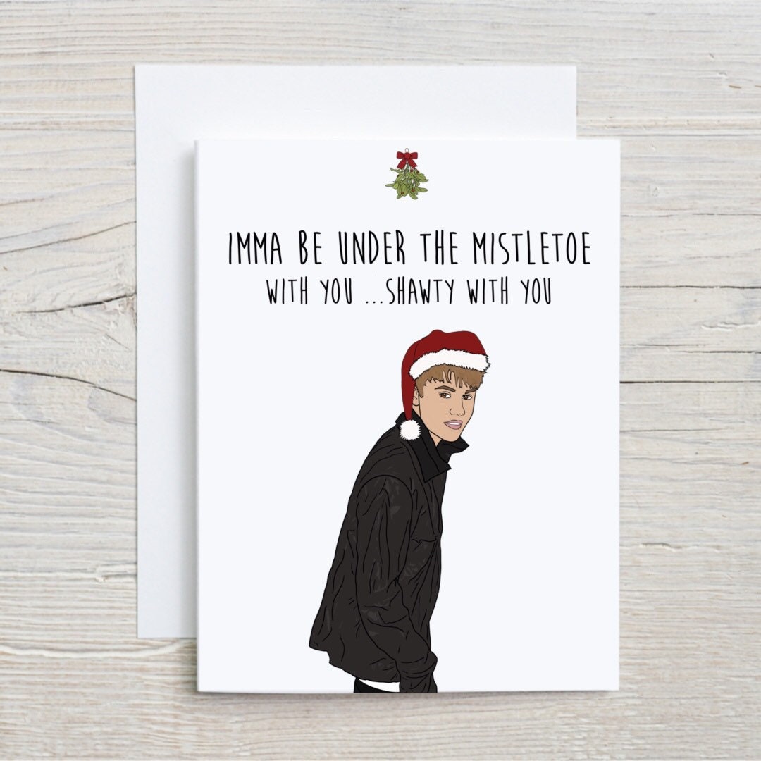 A Very Justin Bieber Holiday Card - Etsy