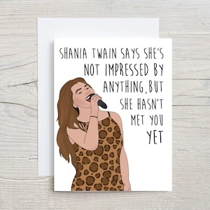Tarjeta "Me impresionas" / Tarjeta divertida para mejores amigos / Cultura pop