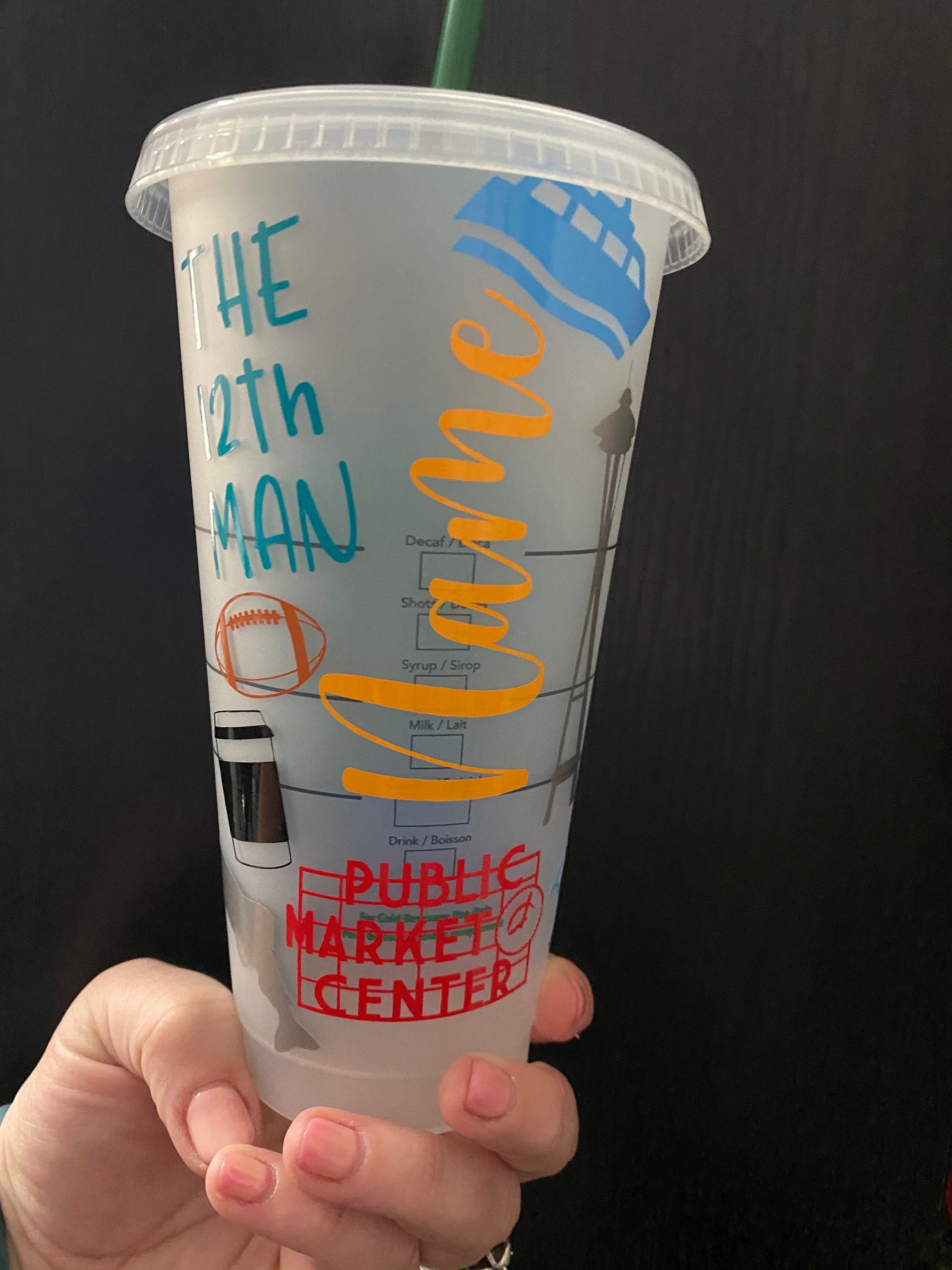 Seattle WA Custom Starbucks Cold Cup-venti Cold Cup-personalized Seattle  Cup - Etsy