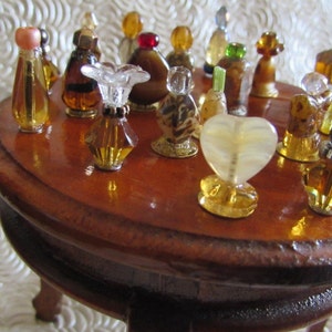 Dollhouse Miniature Perfume Bottles/Mini Vanity Sets-In Brown, Tan