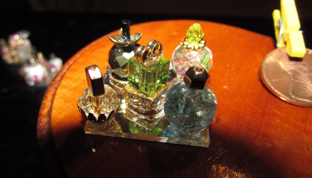 Dollhouse Miniature Collectiblesperfume Bottles/vanity Sets Etsy