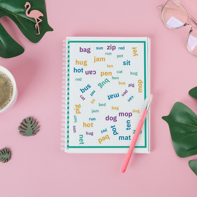 Printable Phonics Reading Game CVC Blend Words Homeschool Activity ESL