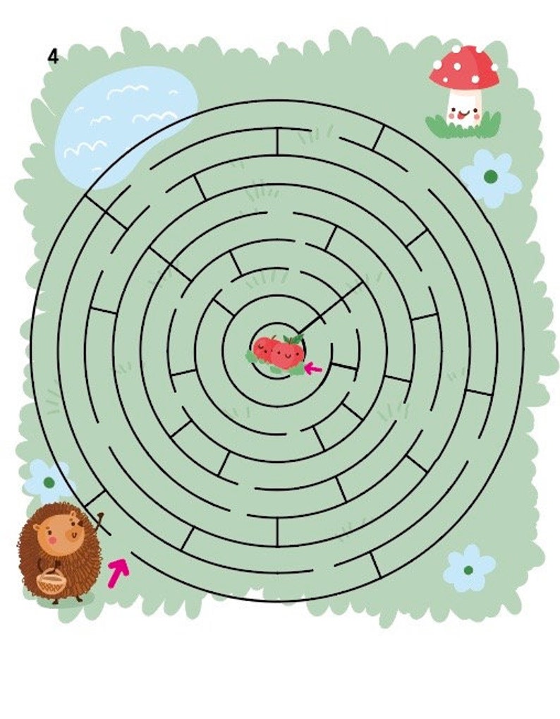 Maze Activity Book Printable Labyrinth PDF 24 Pages - Etsy