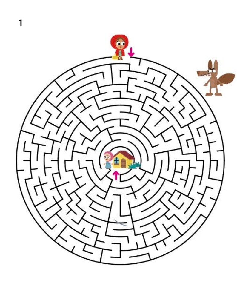 Maze Activity Book Printable Labyrinth PDF 24 Pages - Etsy