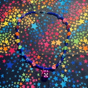 Rainbow Dice Necklace