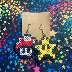 Super Mario Perler Bead Earrings