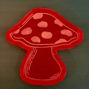 Red mushroom jelly tray