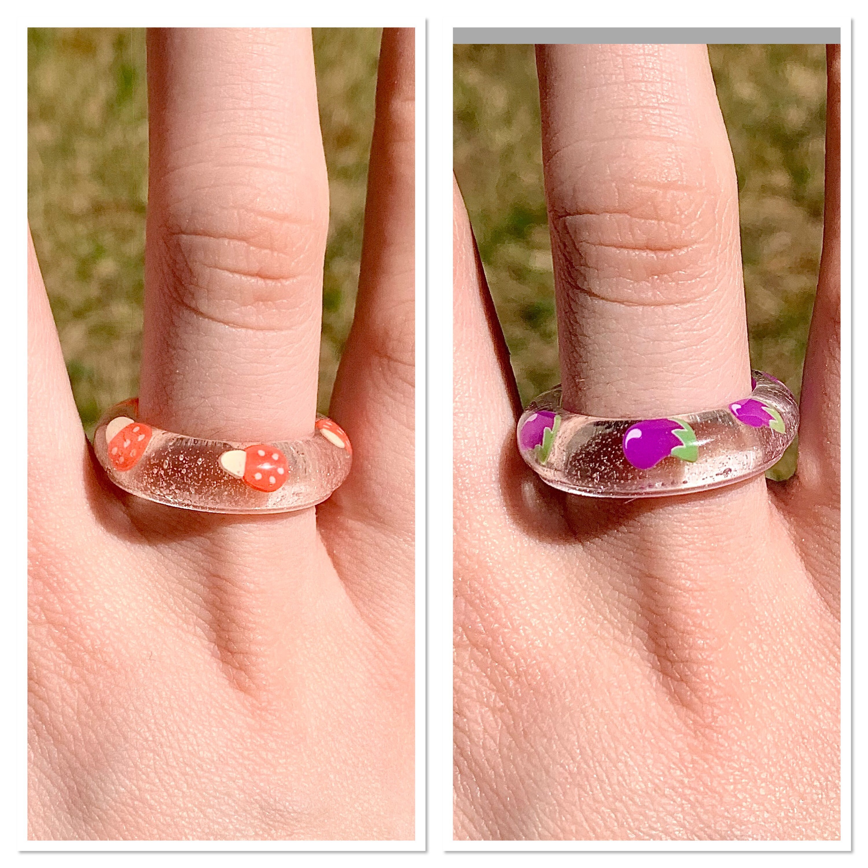 Resin Statement Rings Etsy