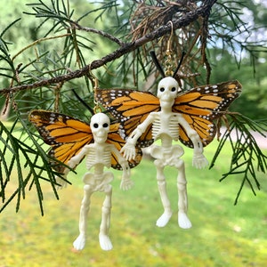 Butterfly Skeleton Earrings!