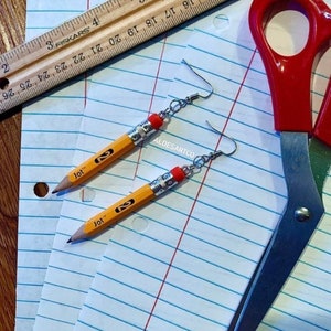 Mini pencil earrings