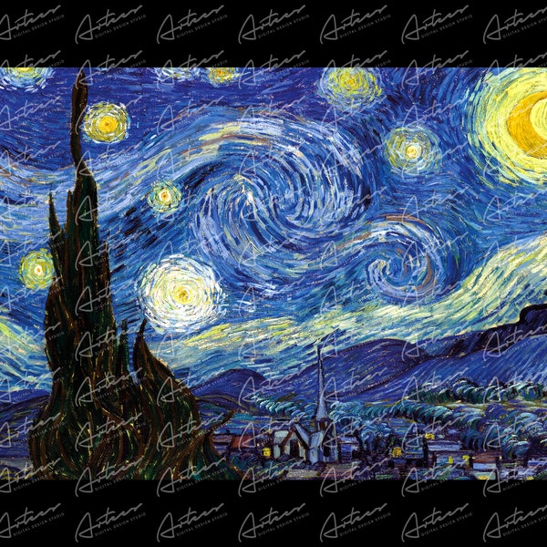 Vincent Van Gogh The Starry Night Png Download