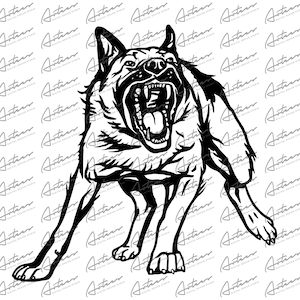 Angry German Shepherd Png Download