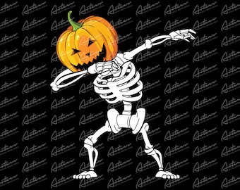 Skeleton Pumpkin Dabbing Png Download