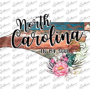 North Carolina in My Soul - North Carolina Sublimation - North Carolina Colorful Barn Wood - North Carolina State - North Carolina Graphics