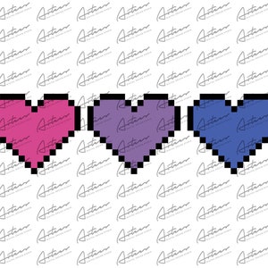 Bisexuels Pixel Hearts Png Télécharger